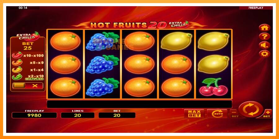 ลองสัมผัสเครื่องดูครับ Hot Fruits 20 Extra Chillis, รูปภาพ 2: เล่นเพื่อเงิน