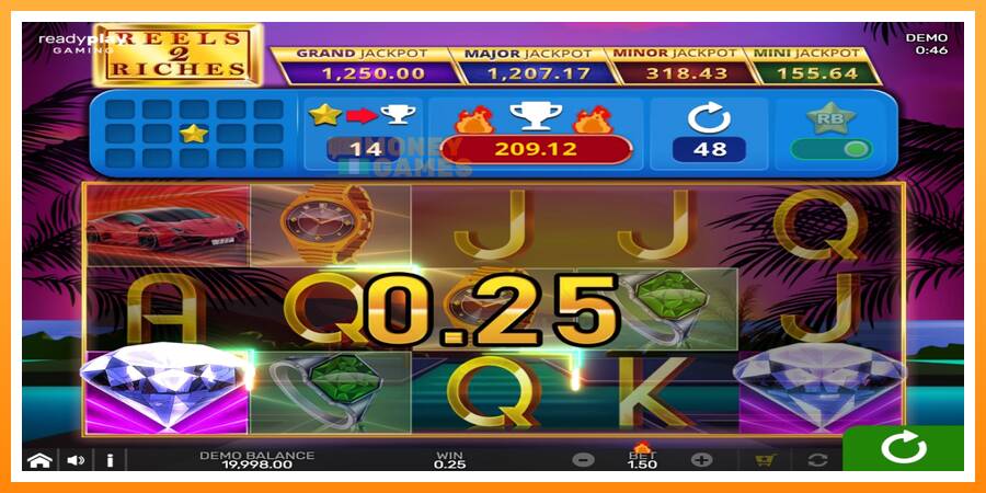 ลองสัมผัสเครื่องดูครับ Reels 2 Riches with Reel Bingo, รูปภาพ 2: เล่นเพื่อเงิน