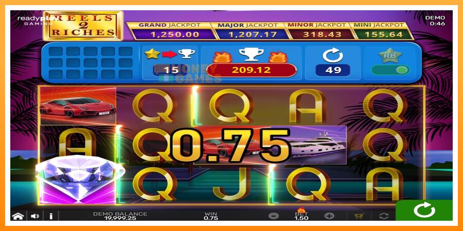 ลองสัมผัสเครื่องดูครับ Reels 2 Riches with Reel Bingo, รูปภาพ 3: เล่นเพื่อเงิน