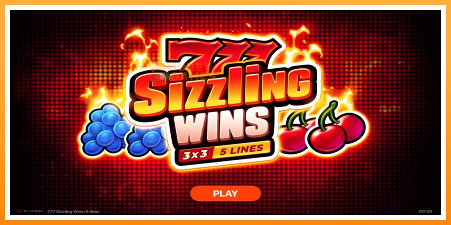 ลองสัมผัสเครื่องดูครับ 777 Sizzling Wins: 5 Lines, รูปภาพ 1: เล่นเพื่อเงิน