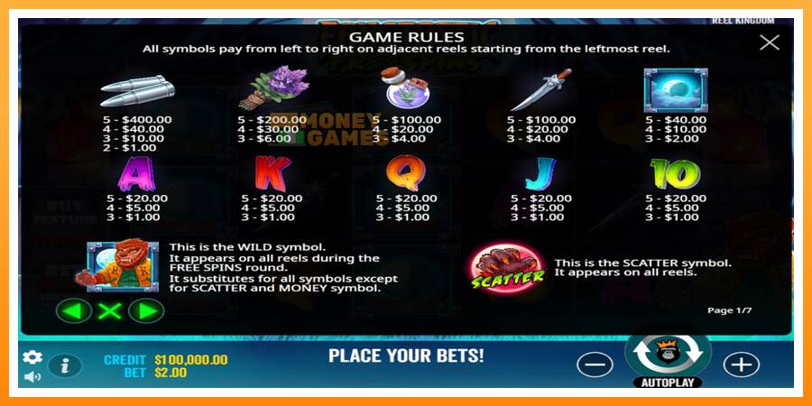 ลองสัมผัสเครื่องดูครับ Fangtastic Freespins, รูปภาพ 4: เล่นเพื่อเงิน