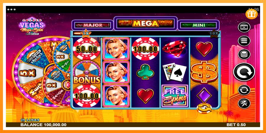 ลองสัมผัสเครื่องดูครับ Triple Vegas Mega Spin, รูปภาพ 1: เล่นเพื่อเงิน