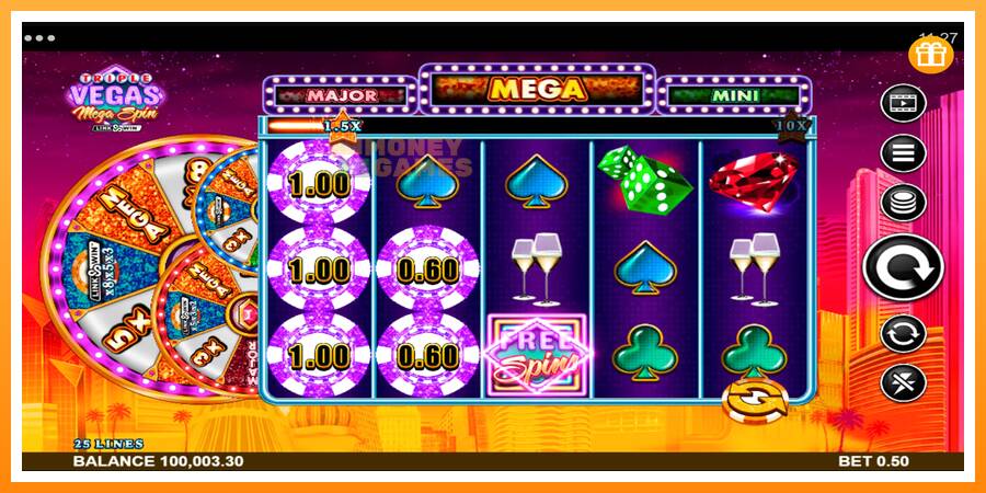 ลองสัมผัสเครื่องดูครับ Triple Vegas Mega Spin, รูปภาพ 3: เล่นเพื่อเงิน