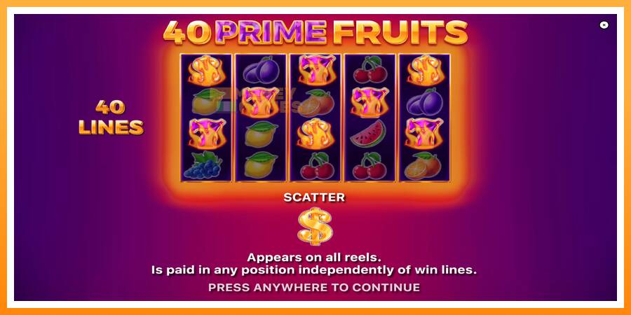 ลองสัมผัสเครื่องดูครับ 40 Prime Fruits, รูปภาพ 1: เล่นเพื่อเงิน