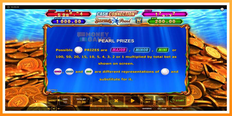 ลองสัมผัสเครื่องดูครับ Cash Connection Dolphins Pearl, รูปภาพ 6: เล่นเพื่อเงิน