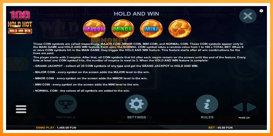 ลองสัมผัสเครื่องดูครับ 100 Hold Hot Hold and Win, รูปภาพ 6: เล่นเพื่อเงิน