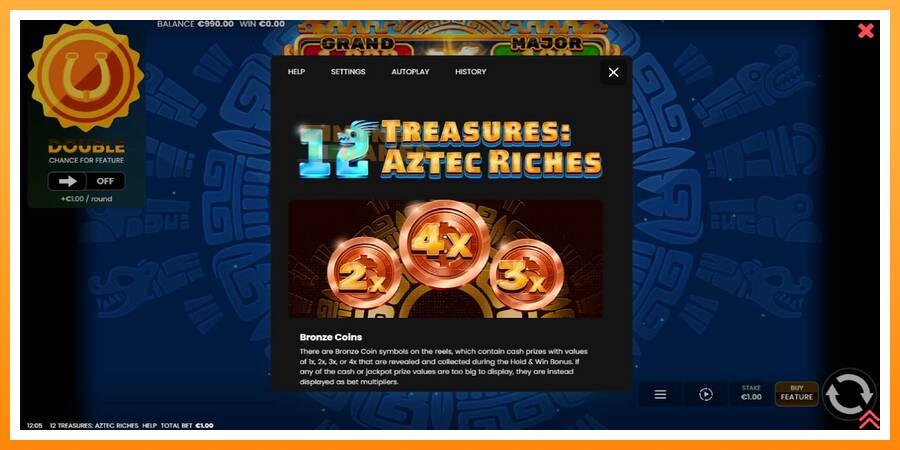 ลองสัมผัสเครื่องดูครับ 12 Treasures: Aztec Riches, รูปภาพ 5: เล่นเพื่อเงิน