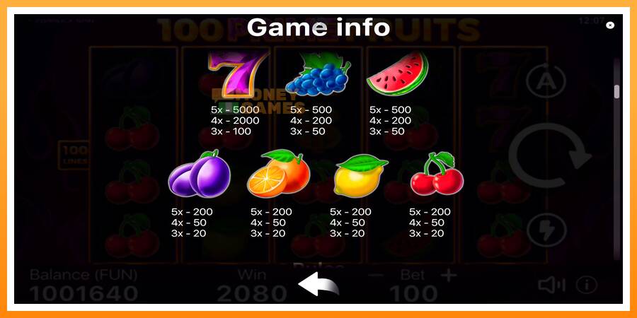 ลองสัมผัสเครื่องดูครับ 100 Prime Fruits, รูปภาพ 6: เล่นเพื่อเงิน