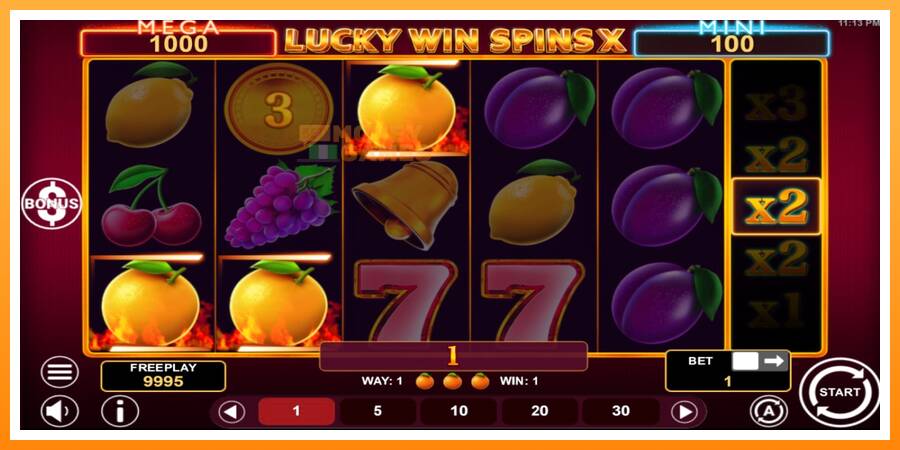 ลองสัมผัสเครื่องดูครับ Lucky Win Spins X, รูปภาพ 3: เล่นเพื่อเงิน