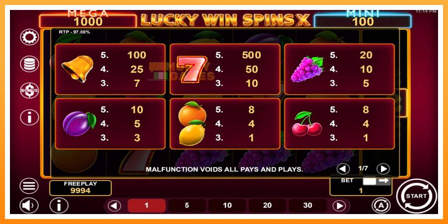 ลองสัมผัสเครื่องดูครับ Lucky Win Spins X, รูปภาพ 4: เล่นเพื่อเงิน