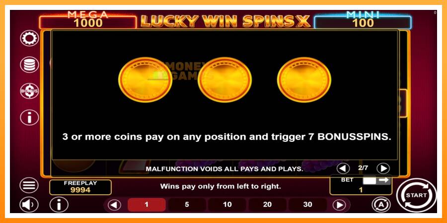 ลองสัมผัสเครื่องดูครับ Lucky Win Spins X, รูปภาพ 5: เล่นเพื่อเงิน