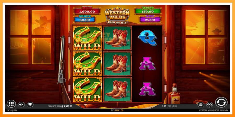 ลองสัมผัสเครื่องดูครับ Western Wilds Hold and Win, รูปภาพ 2: เล่นเพื่อเงิน