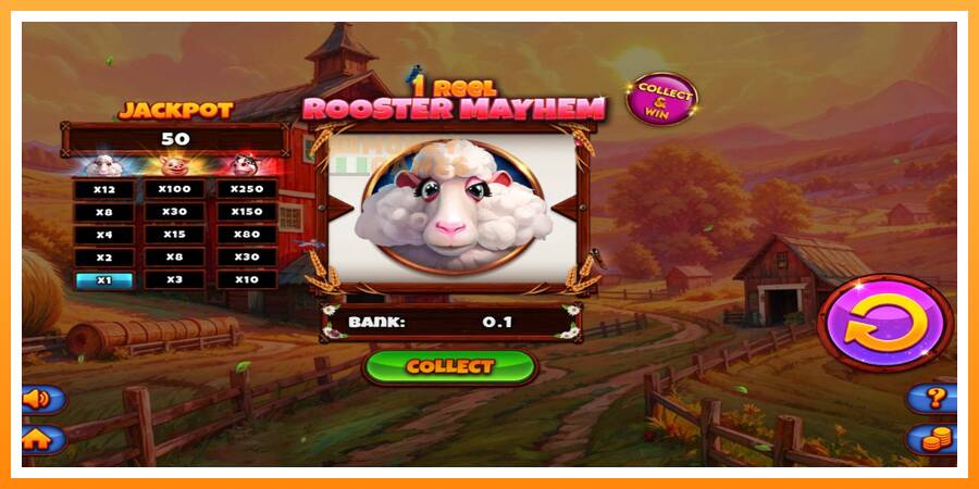 ลองสัมผัสเครื่องดูครับ 1 Reel Rooster Mayhem, รูปภาพ 2: เล่นเพื่อเงิน