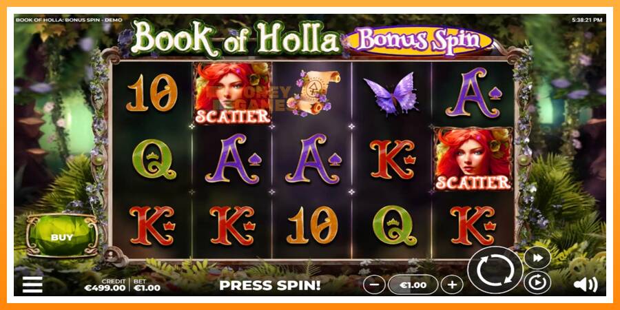 ลองสัมผัสเครื่องดูครับ Book of Holla: Bonus Spin, รูปภาพ 2: เล่นเพื่อเงิน