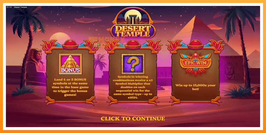 ลองสัมผัสเครื่องดูครับ Desert Temple, รูปภาพ 1: เล่นเพื่อเงิน