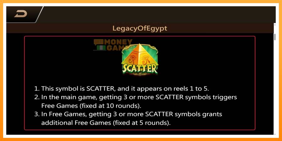 ลองสัมผัสเครื่องดูครับ Legacy of Egypt, รูปภาพ 4: เล่นเพื่อเงิน