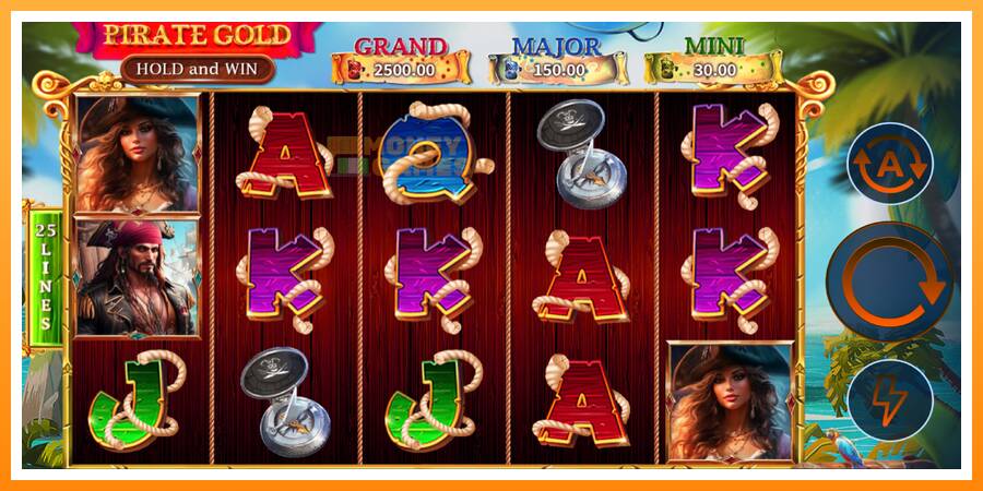 ลองสัมผัสเครื่องดูครับ Pirate Gold Hold and Win, รูปภาพ 2: เล่นเพื่อเงิน