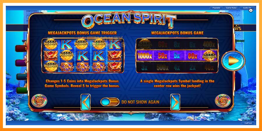 ลองสัมผัสเครื่องดูครับ Ocean Spirit MegaJackpots, รูปภาพ 2: เล่นเพื่อเงิน