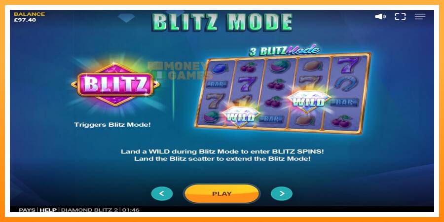 ลองสัมผัสเครื่องดูครับ Diamond Blitz 2, รูปภาพ 5: เล่นเพื่อเงิน