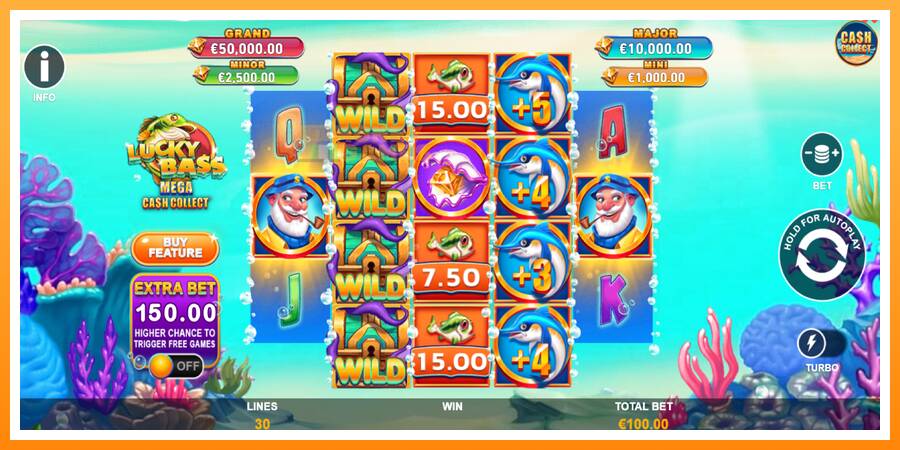 ลองสัมผัสเครื่องดูครับ Lucky Bass Mega Cash Collect, รูปภาพ 2: เล่นเพื่อเงิน