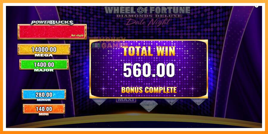 ลองสัมผัสเครื่องดูครับ PowerBucks Wheel of Fortune Diamonds Deluxe Date Night, รูปภาพ 5: เล่นเพื่อเงิน