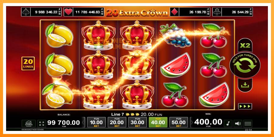 ลองสัมผัสเครื่องดูครับ 20 Extra Crown, รูปภาพ 4: เล่นเพื่อเงิน