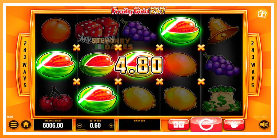 ลองสัมผัสเครื่องดูครับ Fruity Gold 243, รูปภาพ 5: เล่นเพื่อเงิน