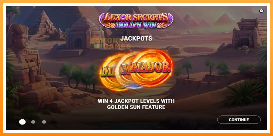 ลองสัมผัสเครื่องดูครับ Luxor Secrets Holdn Win, รูปภาพ 1: เล่นเพื่อเงิน