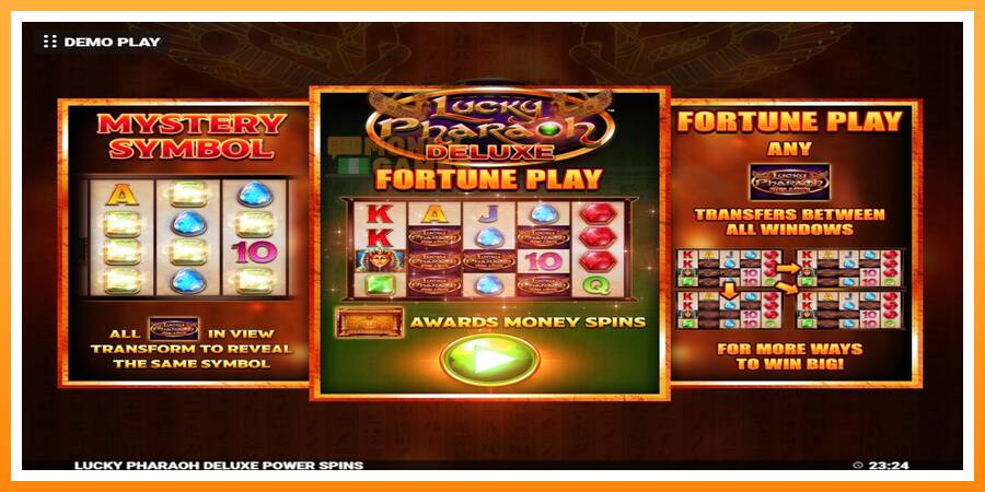 ลองสัมผัสเครื่องดูครับ Lucky Pharaoh Deluxe Fortune Play, รูปภาพ 1: เล่นเพื่อเงิน