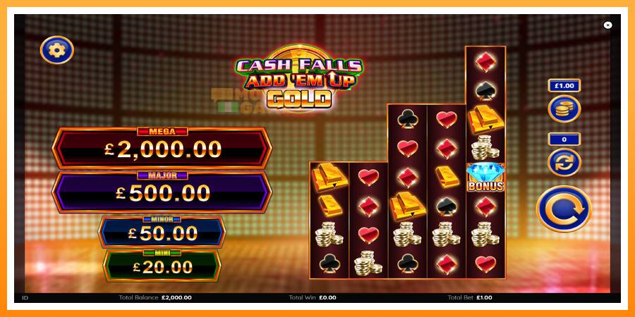 ลองสัมผัสเครื่องดูครับ Cash Falls: Add Em Up Gold, รูปภาพ 2: เล่นเพื่อเงิน