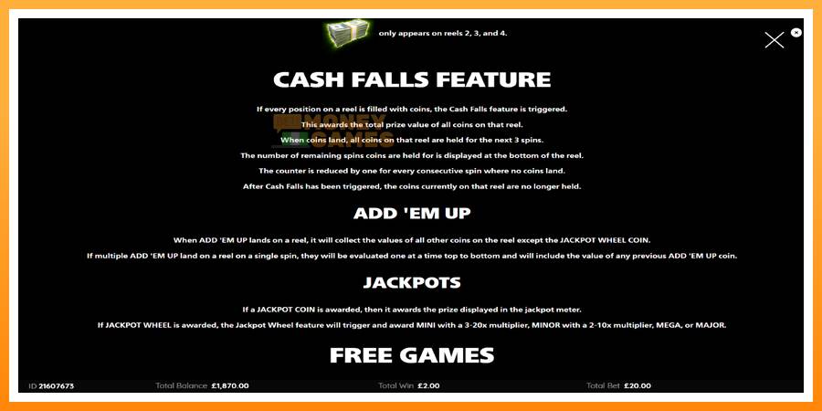 ลองสัมผัสเครื่องดูครับ Cash Falls: Add Em Up Gold, รูปภาพ 6: เล่นเพื่อเงิน