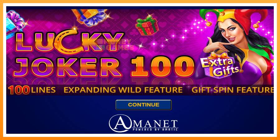 ลองสัมผัสเครื่องดูครับ Lucky Joker 100 Extra Gifts, รูปภาพ 1: เล่นเพื่อเงิน