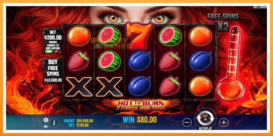 ลองสัมผัสเครื่องดูครับ Hot to Burn - 7 Deadly Free Spins, รูปภาพ 3: เล่นเพื่อเงิน