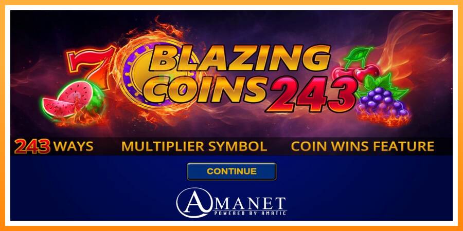 ลองสัมผัสเครื่องดูครับ Blazing Coins 243, รูปภาพ 1: เล่นเพื่อเงิน