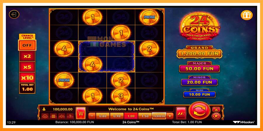 ลองสัมผัสเครื่องดูครับ 24 Coins, รูปภาพ 1: เล่นเพื่อเงิน