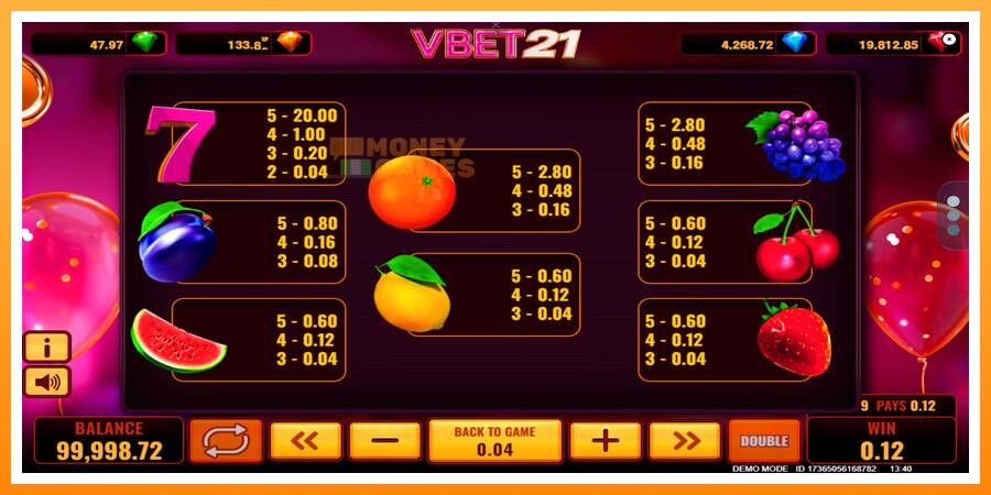 ลองสัมผัสเครื่องดูครับ Vbet 21, รูปภาพ 6: เล่นเพื่อเงิน