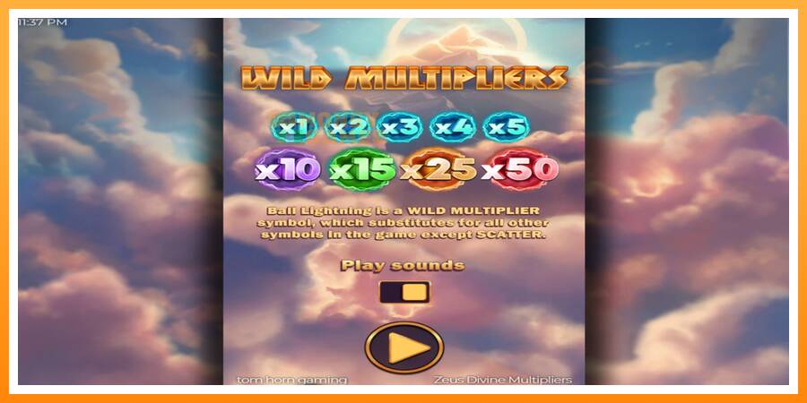 ลองสัมผัสเครื่องดูครับ Zeus Divine Multipliers, รูปภาพ 1: เล่นเพื่อเงิน