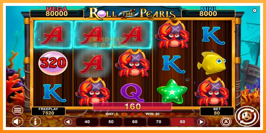 ลองสัมผัสเครื่องดูครับ Roll The Pearls Hold & Win, รูปภาพ 4: เล่นเพื่อเงิน