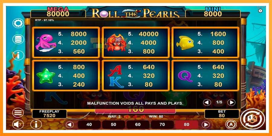 ลองสัมผัสเครื่องดูครับ Roll The Pearls Hold & Win, รูปภาพ 5: เล่นเพื่อเงิน