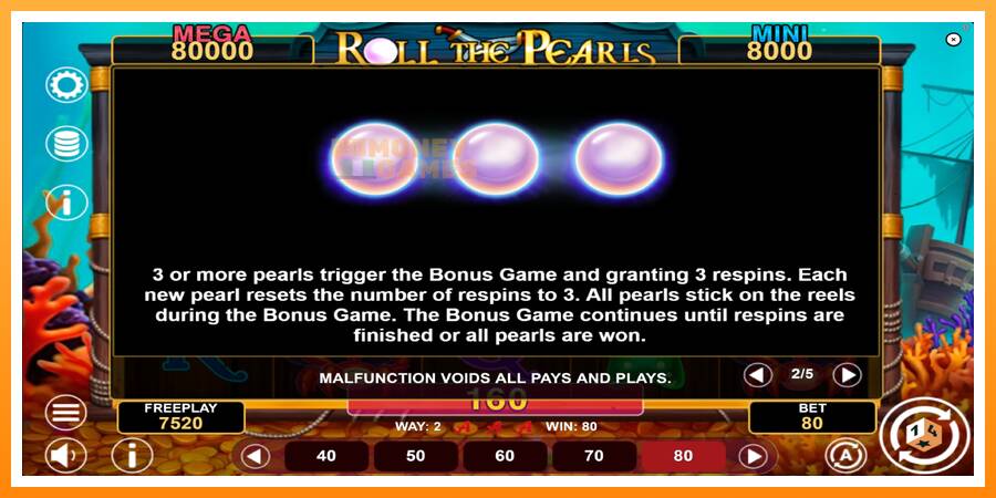 ลองสัมผัสเครื่องดูครับ Roll The Pearls Hold & Win, รูปภาพ 6: เล่นเพื่อเงิน