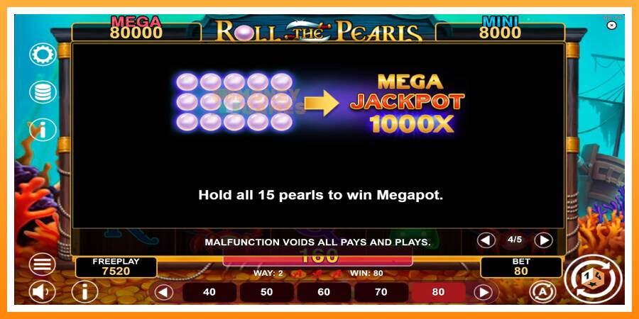 ลองสัมผัสเครื่องดูครับ Roll The Pearls Hold & Win, รูปภาพ 7: เล่นเพื่อเงิน