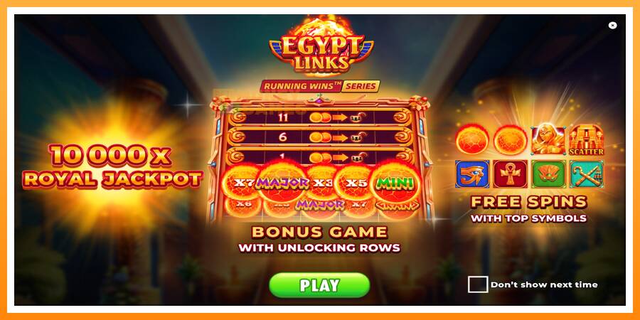 ลองสัมผัสเครื่องดูครับ Egypt Links: Running Wins, รูปภาพ 1: เล่นเพื่อเงิน