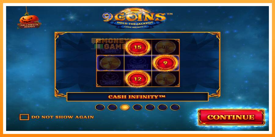 ลองสัมผัสเครื่องดูครับ 9 Coins Grand Diamond Edition Halloween Jackpots, รูปภาพ 1: เล่นเพื่อเงิน