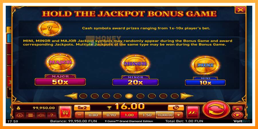 ลองสัมผัสเครื่องดูครับ 9 Coins Grand Diamond Edition Halloween Jackpots, รูปภาพ 5: เล่นเพื่อเงิน