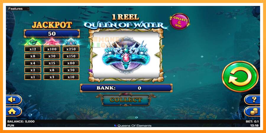 ลองสัมผัสเครื่องดูครับ 1 Reel Queen of Water, รูปภาพ 2: เล่นเพื่อเงิน