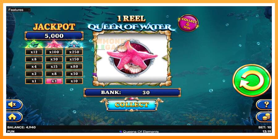 ลองสัมผัสเครื่องดูครับ 1 Reel Queen of Water, รูปภาพ 3: เล่นเพื่อเงิน