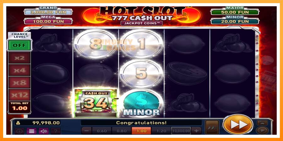 ลองสัมผัสเครื่องดูครับ Hot Slot: 777 Cash Out Grand Platinum Edition, รูปภาพ 2: เล่นเพื่อเงิน