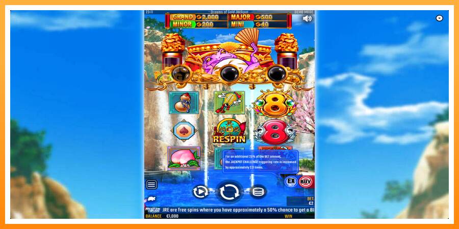 ลองสัมผัสเครื่องดูครับ Dreams of Gold Jackpot, รูปภาพ 2: เล่นเพื่อเงิน