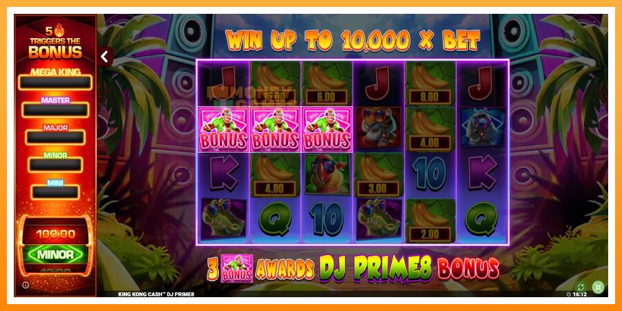 ลองสัมผัสเครื่องดูครับ King Kong Cash DJ Prime8 Rapid Fire Jackpots, รูปภาพ 1: เล่นเพื่อเงิน