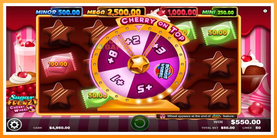 ลองสัมผัสเครื่องดูครับ Sugar Frenzy Cherry Wheel, รูปภาพ 4: เล่นเพื่อเงิน